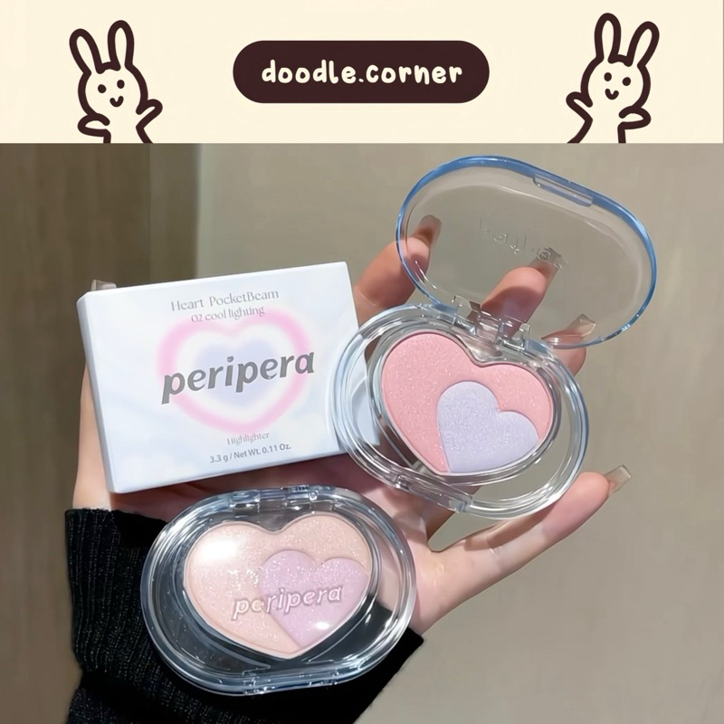 [Màu 01-03] Phấn bắt sáng Peripera Heart PocketBeam