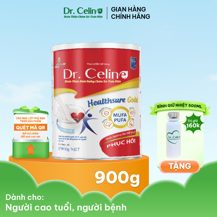 Sữa dinh dưỡng cho người cao tuổi Dr. Celine Healthsure Gold 900g