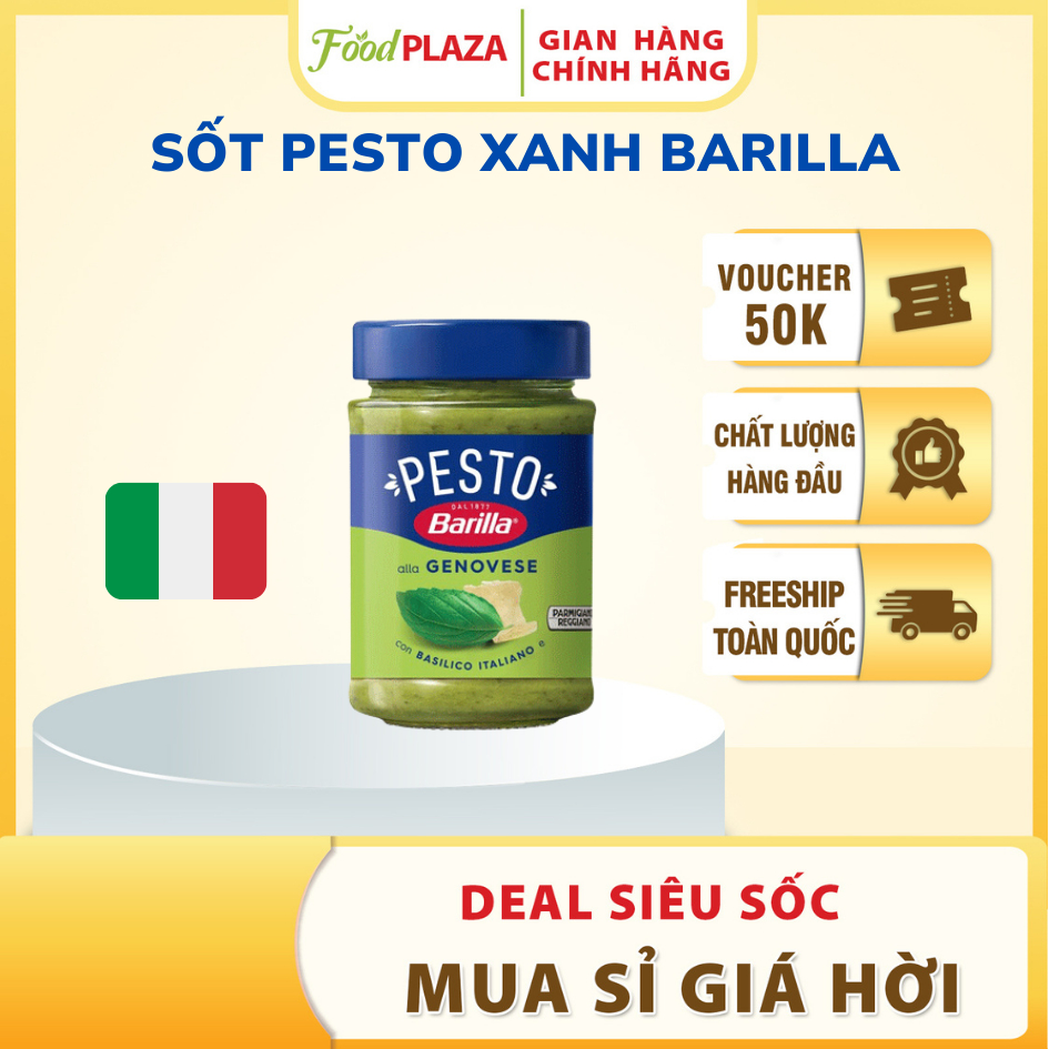 Sốt Pesto Xanh "Alla Genovese" Barilla 190g, Sốt Đậm Đà Hương Vị Ý