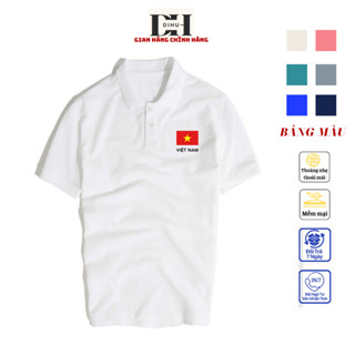 Áo thun polo Việt Nam dihu áo phông thể thao có cổ bẻ nam nữ ngắn tay vải polyester mềm mịn thời trang cao cấp
