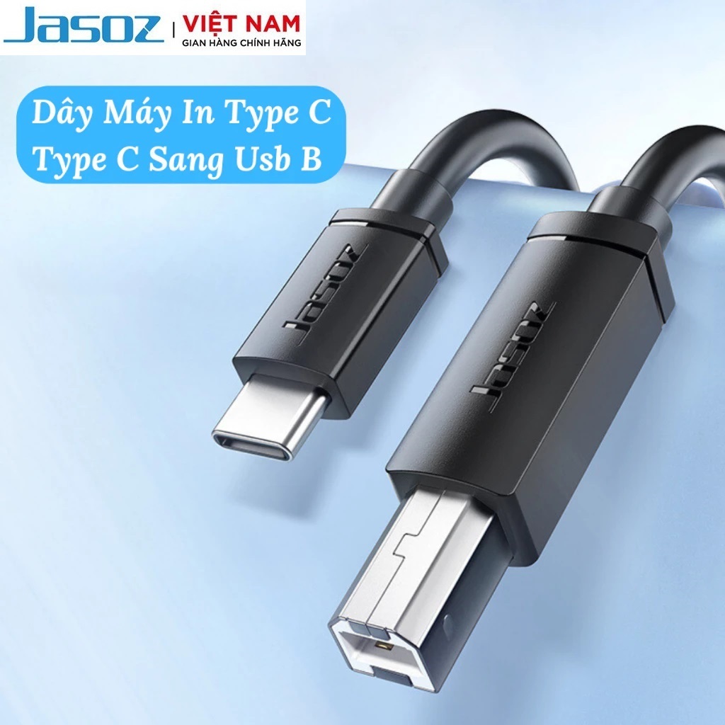 Dây Cáp Máy In USB Type C To USB-B Đầu Cáp Mạ Nickel chính hãng Jasoz D121/Ugreen 40417 dài 1,5M - B