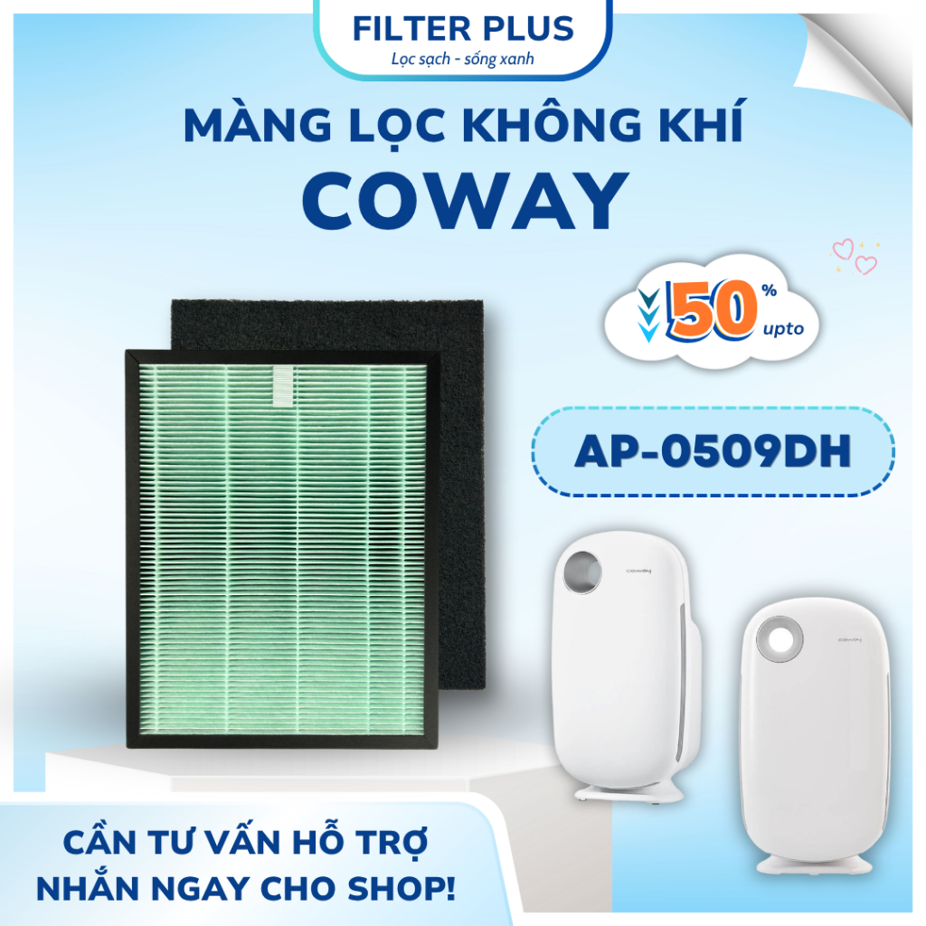 Màng lọc không khí Coway thay thế mã: AP-0509DH COWAY ARIES 5... màng lọc than, màng lọc hepa