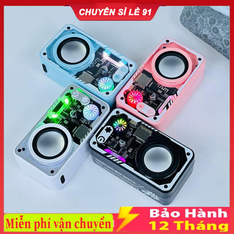Loa Bluetooth V1 / CL90 / M3 Trong Suốt LED RGB, loa không dây để bàn, decor bàn làm việc