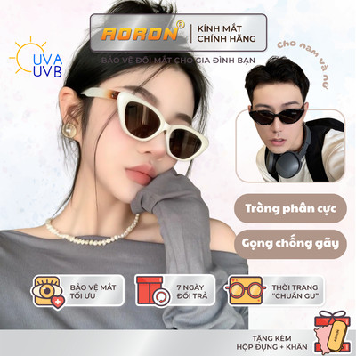 Kính Mát Mắt Mèo Phân Cực AORON Chống Tia UV400 Cản Chói Lóa Bảo Vệ Mắt Kính Thời Trang Nam Nữ AK167