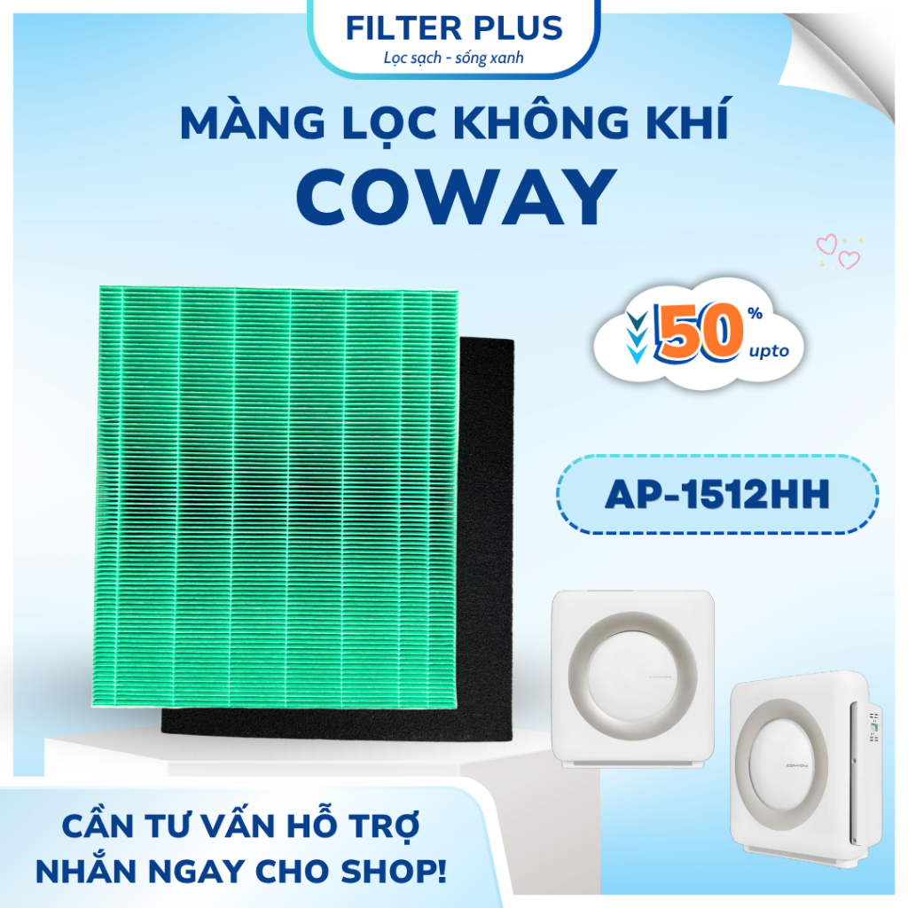 Màng lọc không khí Coway thay thế mã: AP-1512HH. Màng lọc than, màng lọc hepa
