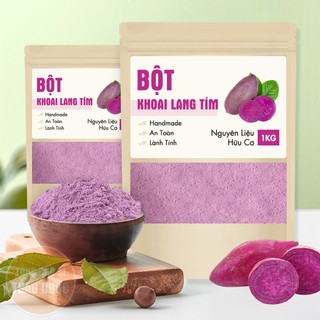 Bột khoai lang tím sấy lạnh 100g, bột rau củ tạo màu tự nhiên, làm bánh, nấu chè