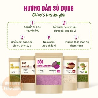 Bột khoai lang tím sấy lạnh 100g, bột rau củ tạo màu tự nhiên, làm bánh, nấu chè