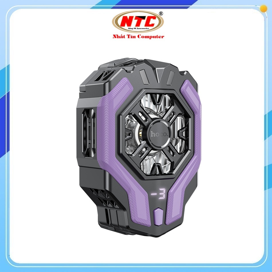 Quạt tản nhiệt Sò lạnh cho Điện thoại Hoco GM26 làm mát nhanh, lạnh đến -3 độ, tản nhiệt tốt, có đèn