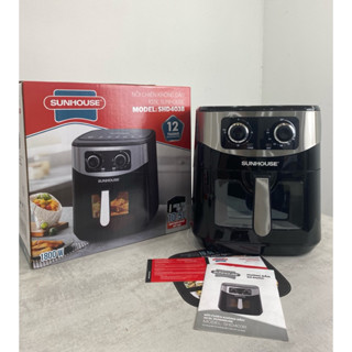 Nồi chiên không dầu 10.5L SUNHOUSE SHD4038, Dung tích khủng nướng gà vịt nguyên con.