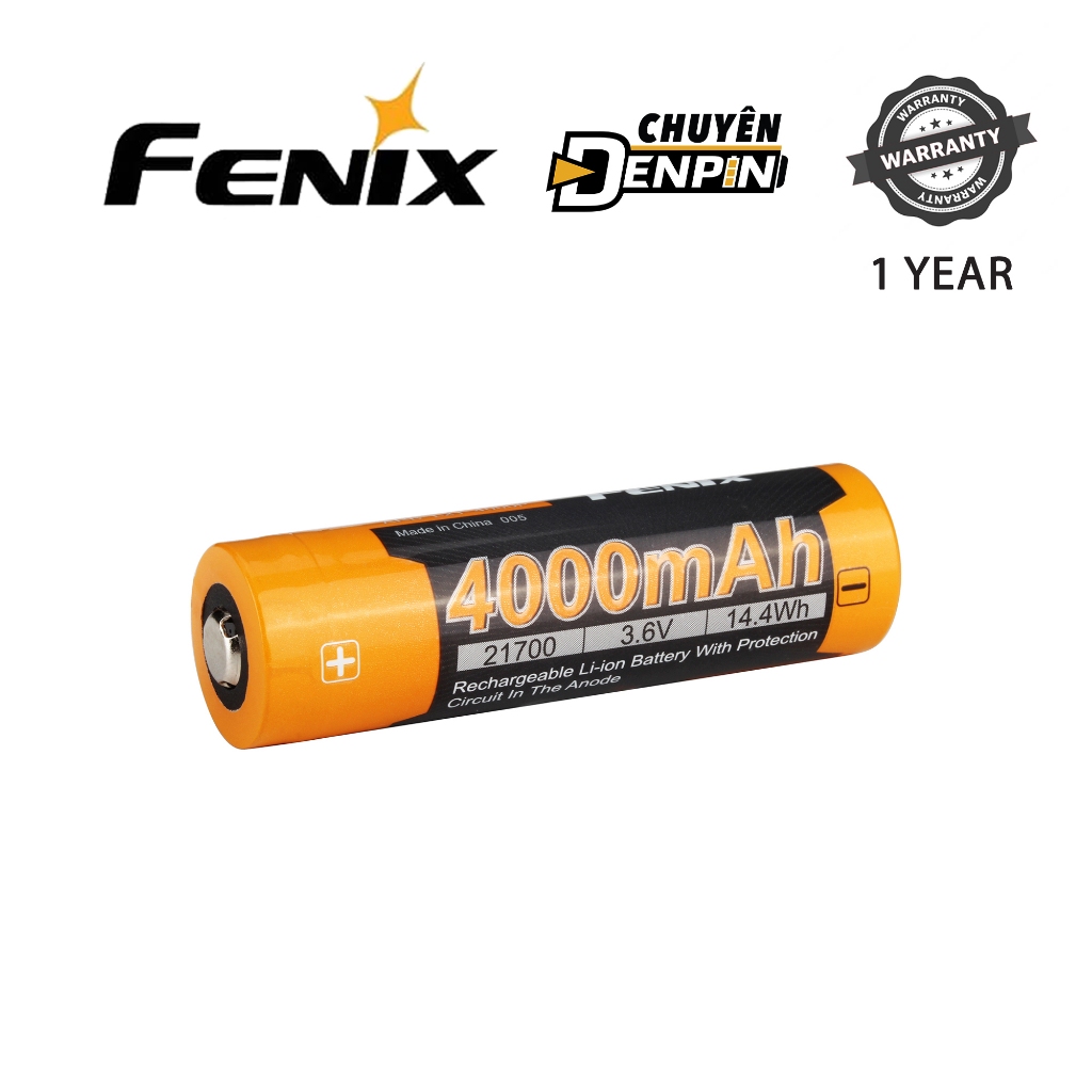 MỚI _ Pin sạc 18650 dung lượng khủng 4000mAh thương hiệu FENIX, mã sản phẩm Fenix ARB-L18-4000, bảo 
