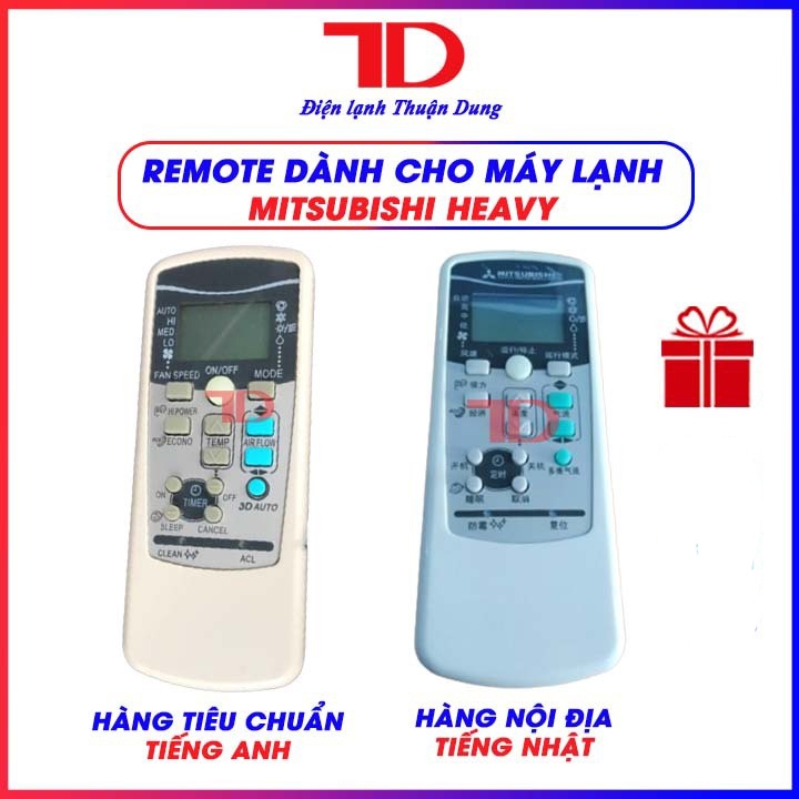 Remote điều khiển điều hoà dành cho máy lạnh Mitsubishi Heavy 3D dành cho máy lạnh MITSUBISHI HEAVY 