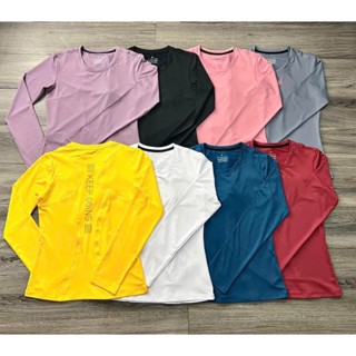 Áo Thun Nữ Tay Dài In Lưng Có Bigsize Tập Gym-Yoga Thoải Mái
