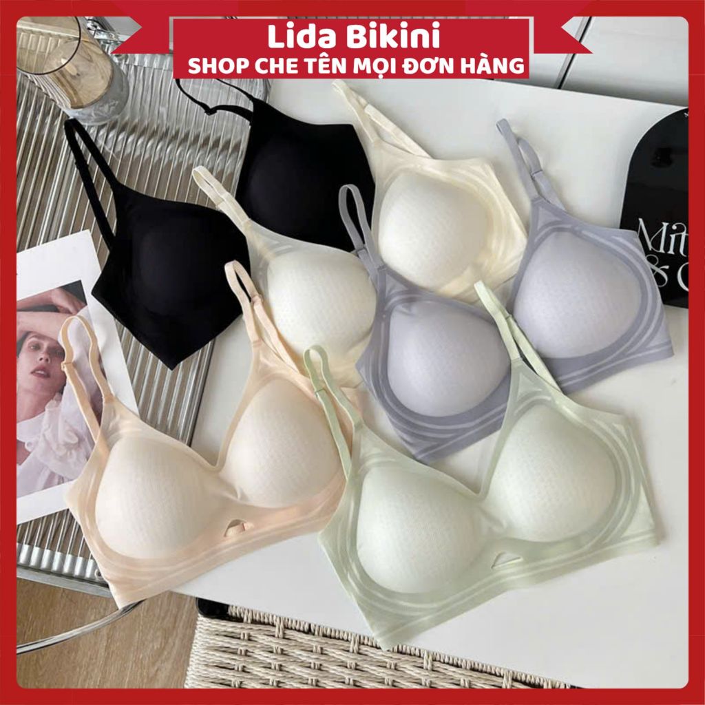 Áo Lót Nữ Áo Bra Đúc Su Đệm Dày Không Gọng Dây Lưng Mảnh Thoáng Mát Không Lộ Viền Mẫu AL105