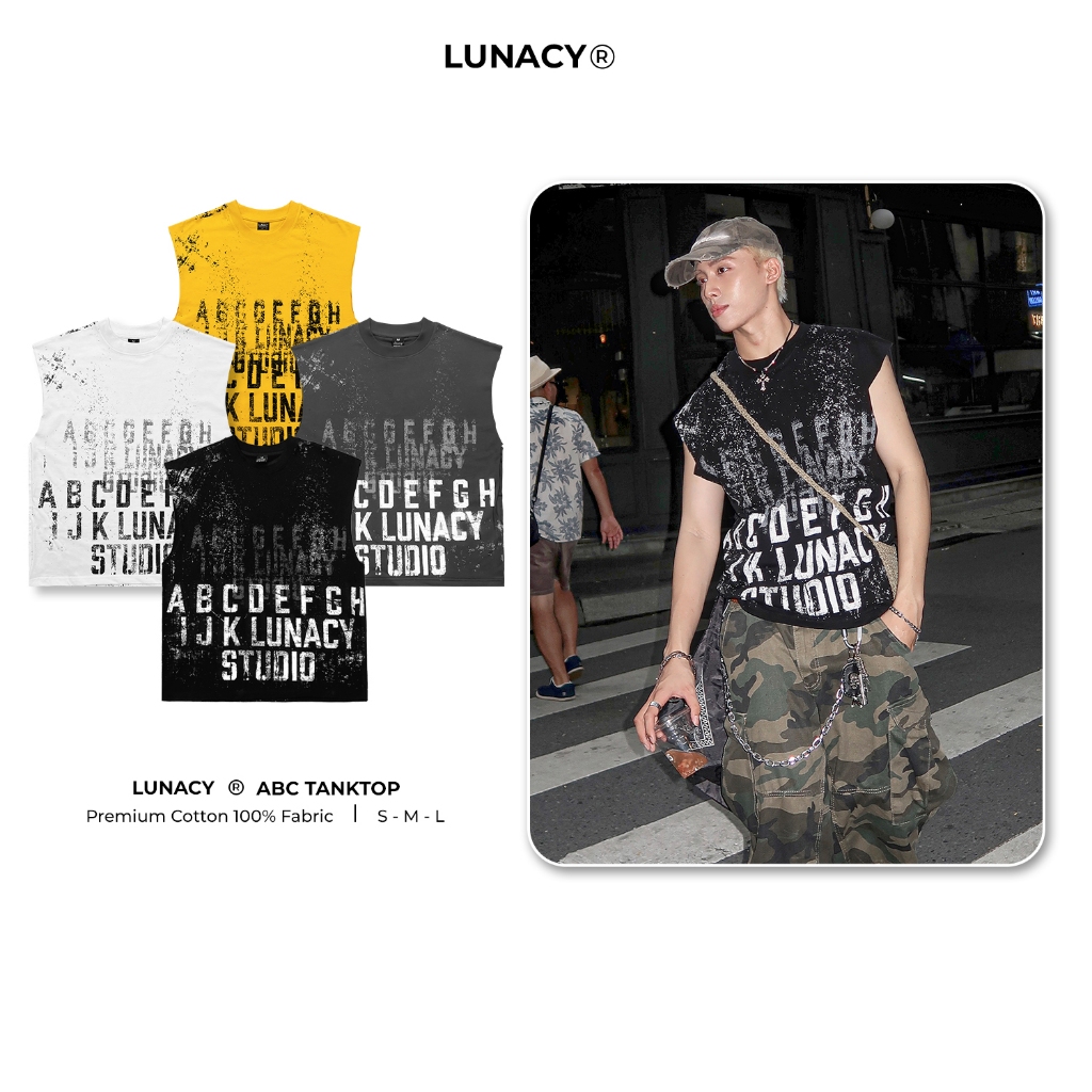 Áo Tanktop ABC form rộng nam nữ Lunacy Local Brand cotton 2 chiều co dãn, thấm hút