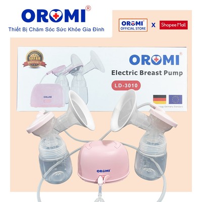 Máy Hút Sữa Điện Đôi OROMI LD-3010 - Dùng Pin và cắm điện 2in1