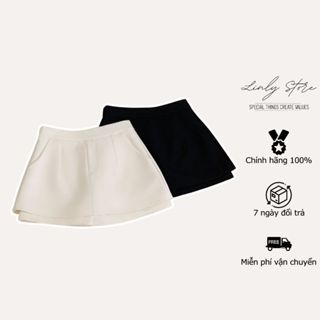 Quần váy nữ thiết kế cạp cao tiểu thư, chân váy chữ A dáng ngắn Linly Store QV-N25