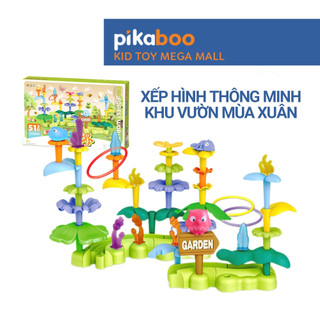  Xếp hình khu vườn kết hợp ném vòng Pikaboo giúp bé tư duy sáng tạo vui chơi thư giãn tại nhà 