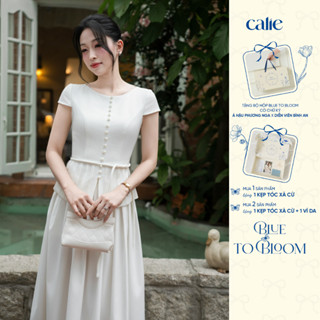 (Blue To Bloom) Áo peplum nữ chất thô xếp ly tùng áo đai eo, chiết eo tôn dáng, phối cùng chân váy Calie PL077