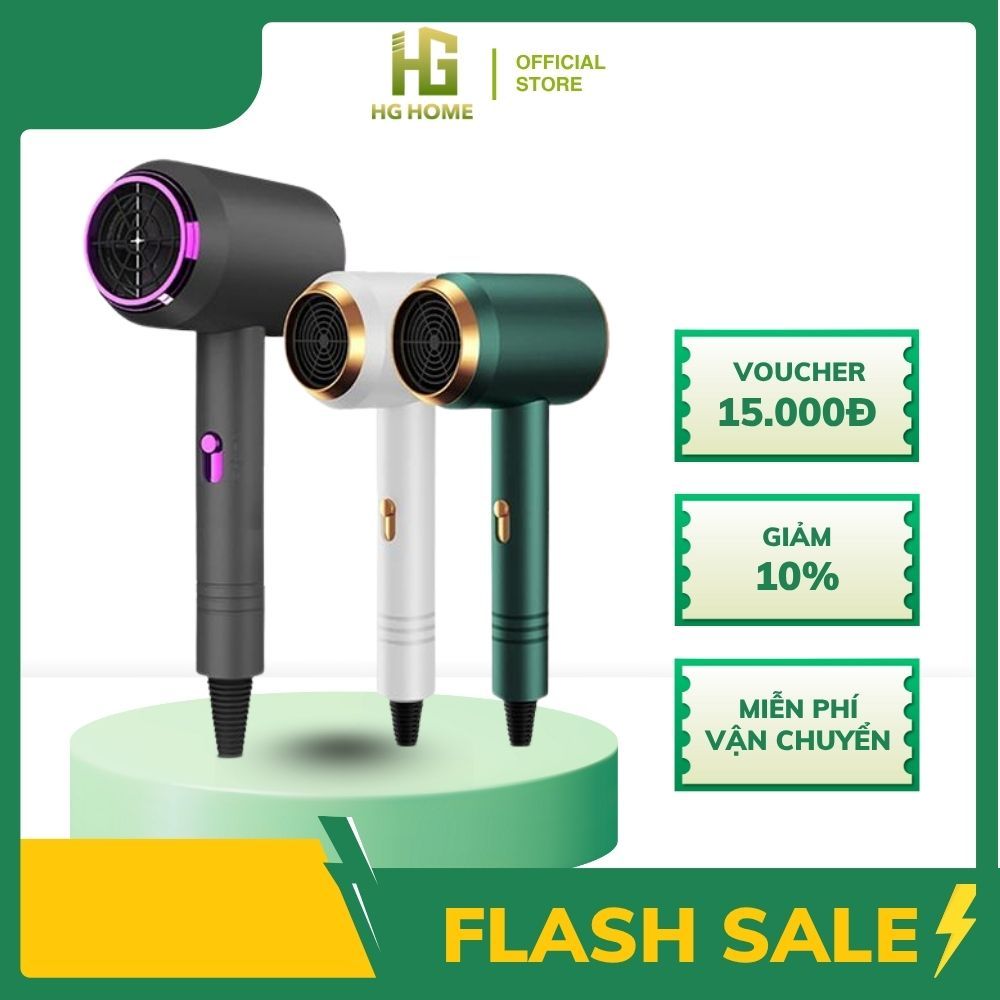Máy Sấy Tóc Mini Công Suất Lớn 2300W Tích Hợp 2 Chiều Nóng Lạnh Dành Cho Cả Gia Đình HGHOME