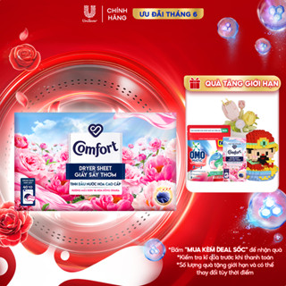 Giấy Thơm Comfort Hương Mẫu Đơn Và Hoa Hồng Ohara 40 tờ, Dành Cho Máy Sấy Quần Áo, Tủ Quần Áo