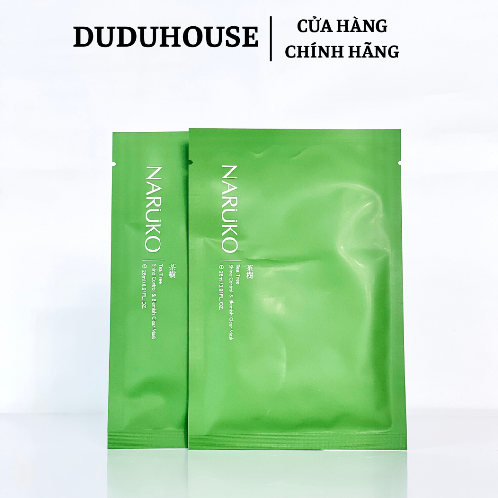 Mặt nạ Naruko Tea Tree kiểm soát dầu và mụn trà tràm 26ml
