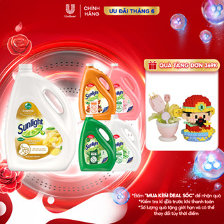 Nước rửa chén Sunlight Bio-care Thiên Nhiên 100% Gốc thực vật Lô Hội/Gừng/Trà Xanh/ Quế & Bồ hòn/Mềm dịu Chai 3.5/3.6kg