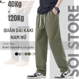 40-115KG Quần Baggy Nam Nữ KAKI Thời Trang BIGSIZE Sói Lưng Thun - Ống Suông - MÃ 20
