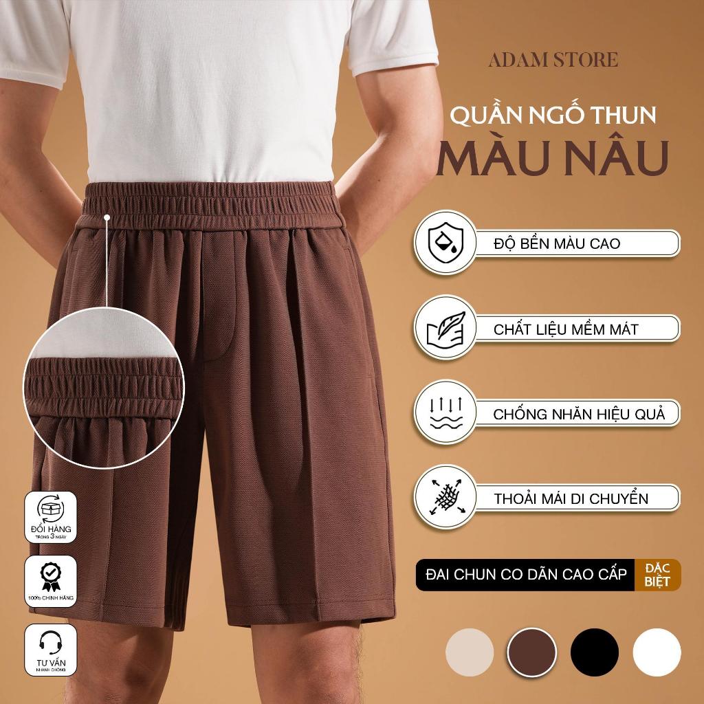 QUẦN THE TUXEDO ADAM NGỐ THUN MÀU NÂU ADAM STORE QNC006N TRẺ TRUNG NĂNG ĐỘNG THOẢI MÁI