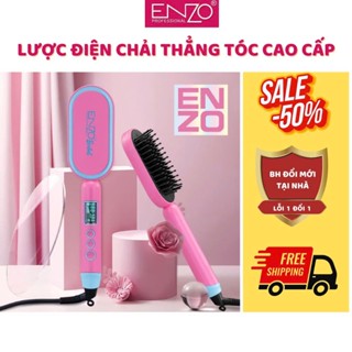  Lược điện chải tóc ENZO 4102B thương hiệu ý  sấy tạo kiểu tóc chuẩn salon BH 5 NĂM 