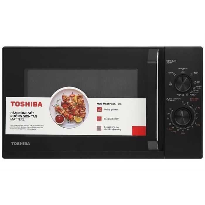 [CHÍNH HÃNG] Lò vi sóng có nướng Toshiba MW3-MG25PE(BK) 25 lít