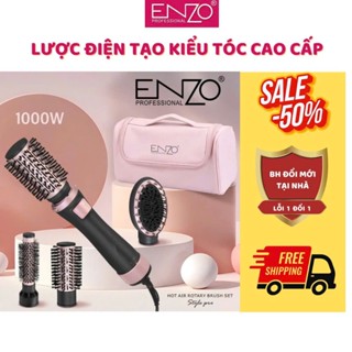 Lược điện chải tóc ENZO 756, lược điện uốn cụp tạo kiểu đa năng, bảo hành 5 năm