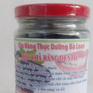 Bôt Chà Răng Dentie Lọ 70g Thực Dưỡng Bà Loan