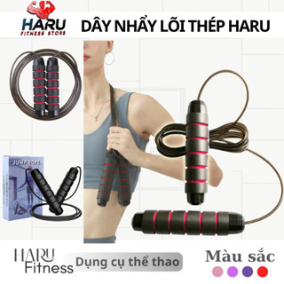Dây Nhảy Thể Dục Thể Thao Haru Lõi Thép 2,9m, Kèm Tạ Tay Cao Cấp Cầm Tập Gym HR6