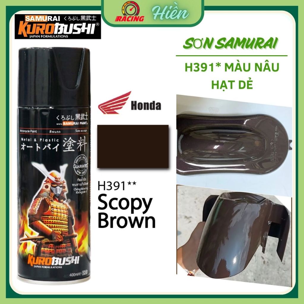Sơn Xịt Samurai Màu Nâu Hạt Dẻ - Mã H391