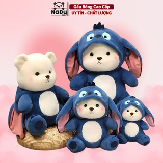  Gấu Bông Lena Cosplay Stitch Xanh Gấu Bông Lena Đội Mũ Stitch Đáng Yêu 