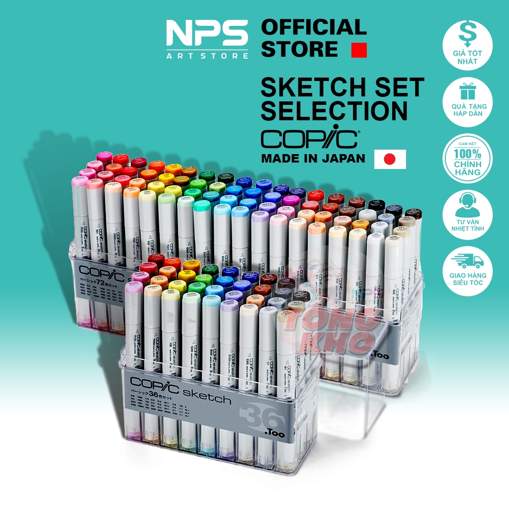 Copic, Màu Marker COPIC SKETCH, 72A/Set, 72B/Set, 72C/Set, 72D/Set, 72E/Set, 36/Set