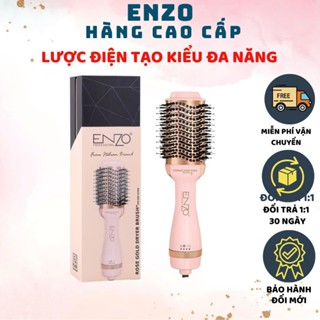 Lược điện ENZO 6209 thương hiệu Ý, lược điện ion âm tạo kiểu tóc đa năng, sấy uốn duỗi tạo phồng chuyên nghiệp