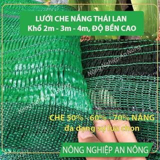 Lưới Che Nắng Thái Lan Ngoài Trời Khổ 4m x 2m Che Phủ 70% - 60% - 50%