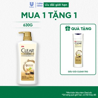 Dầu Gội Clear Thảo Dược Nuôi Dưỡng Da Đầu Từ Gốc, Sạch Gàu Và Giảm Gãy Rụng 630g