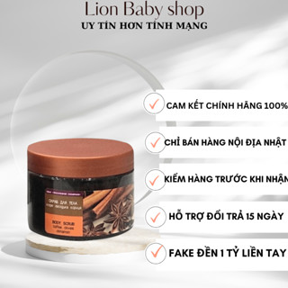 Tẩy da chết quế hồi và cafe [CHÍNH HÃNG] 380g và 75ml dưỡng ẩm, ngừa rạn da, trắng da, giảm vết thâm