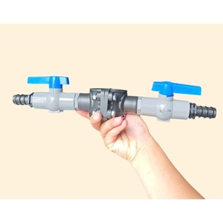 Bộ đai khởi thủy 63 ra 27 , đai 50 ra 27 PVC kèm văn PVC 27 ren nối ldpe 25mm như Hình màu sắc van tùy lô