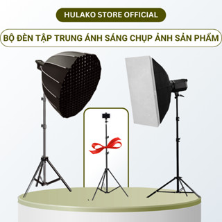 Combo Đèn Livestream,Chụp ảnh HULAKO 1 Softbox Tổ Ong +1 Softbox Vuông Berio Chân 2m8 - 3 Chế Độ Sáng [BH12T]
