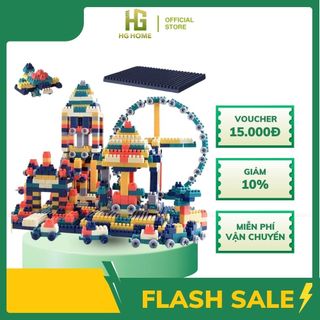 Bộ Đồ Chơi Xếp Hình Cho Bé 520 Chi Tiết Giúp Bé Phát Triển Trí Tuệ, Tăng Khả Năng Tư Duy Logic HGHOME