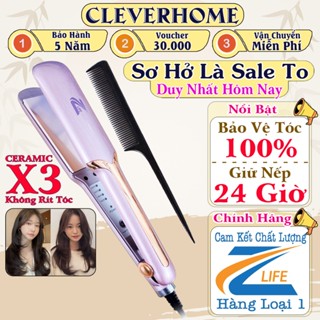 Máy ép tóc thẳng tóc KEMEI KM-459, máy duỗi tóc, máy là kẹp tóc đa năng 4 mức chỉnh nhiệt, không gây khô sơ hư tổn tóc