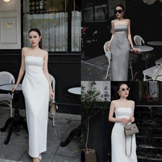 F54 Váy liền 2 dây dáng ôm eo dài - Thư Shop