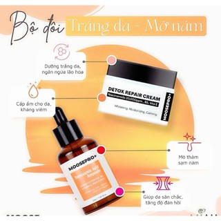 Combo serum nám moosepro+ tranexamic acid ampoule 50ml+ kem moosepro+ detox repair cream phục hồi da_bản mới moose+