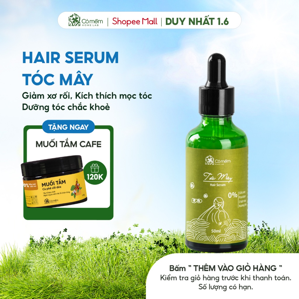 Hair Serum Tóc Mây Cao Cấp Kích Thích Mọc Tóc Giúp Tóc Chắc Khỏe Cỏ Mềm 50ml