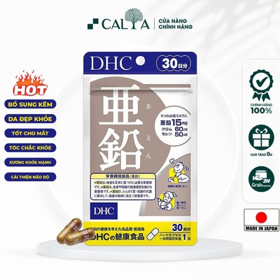 Viên Uống DHC Bổ Sung Kẽm Tăng Cường Trí Não, Hệ Miễn Dịch, Da Khỏe Mạnh - DHC Zinc 15 Ngày/30 Ngày
