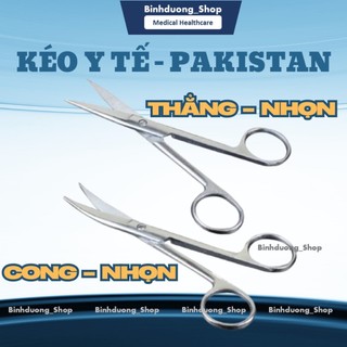 Kéo y tế cong / nhọn đủ size cắt bông gòn, băng gạc xuất xứ Pakistan