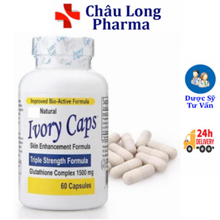  Viên Uống Hỗ Trợ Trắng Da Giảm Nám Ivory Caps Glutathione - Trắng hồng tự nhiên 